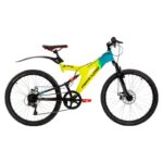 BICICLETA MERCURIO ZTX DS RODADA 24 VERDE CON AZUL